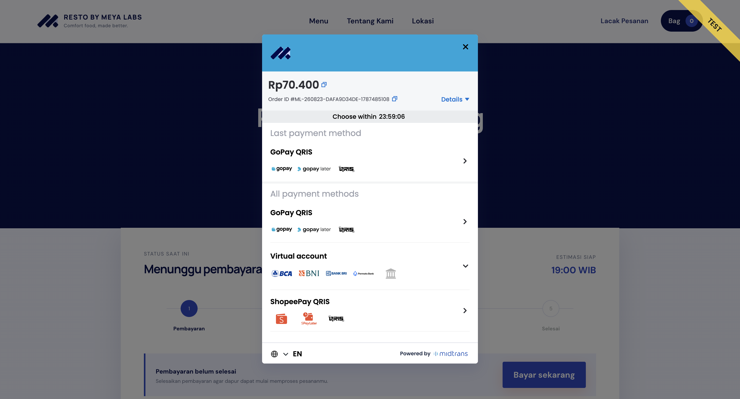 Support Berbagai Metode Pembayaran — SIM Resto by Meya Labs